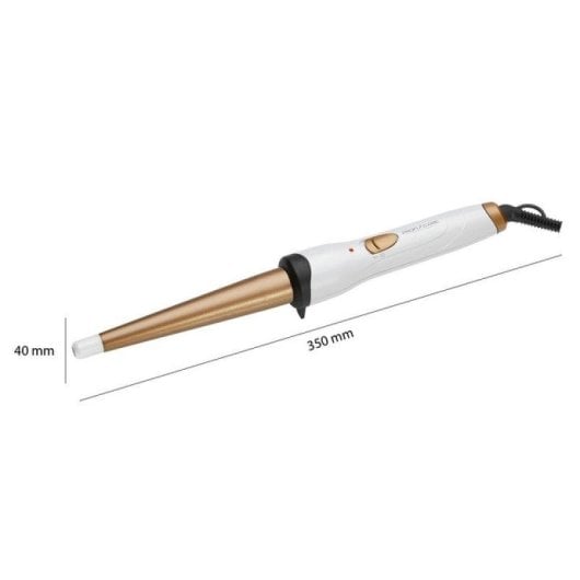Konischer Lockenstab ProfiCare PC-HC 3049 Turmalin Ionen 13-25 mm Gold Weiß