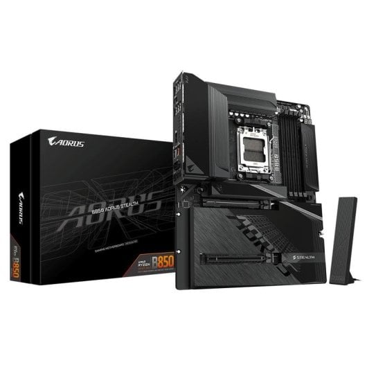 Motherboard Gigabyte B850 AORUS STEALTH B850 AM5 DDR5 ATX WiFi 7 PCIe 5.0 5GbE RGB