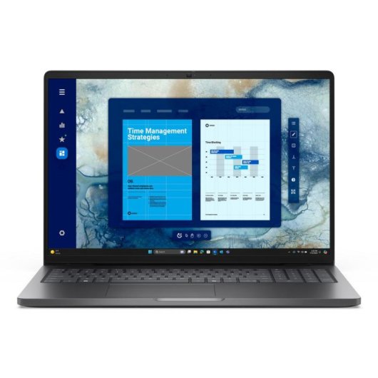 Laptop Dell Pro 16 PC16250 da 16" con processore Intel Core 5 120U, 16 GB di RAM, SSD da 512 GB, Windows 11 Pro, scheda grafica Intel e schermo Full HD+.