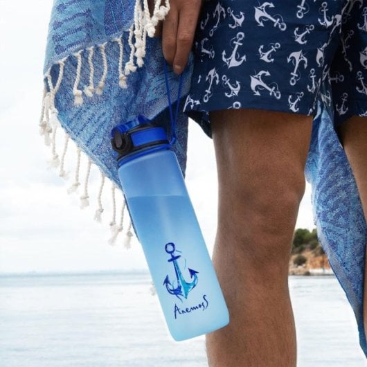 Anemoss Botella De Agua Tritan 1l Azul Resistente Y Reutilizable