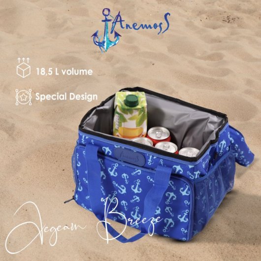 Anemoss Bolsa Nevera Isotérmica Azul 18,5l Aluminio Y Poliéster Oxford