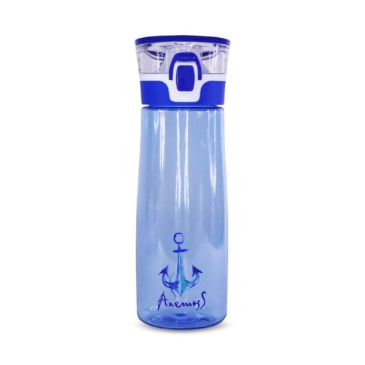 Anemoss Botella De Agua Tritan 600 Ml Azul Resistente, Unisex, Reutilizable