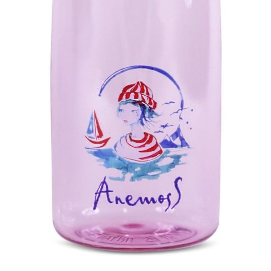 Garrafa de água Anemoss Tritan 600ml, cor roxo Sailor Girl, durável e leve.