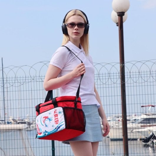 Anemoss Bolsa Nevera Isotérmica Roja 18,5l Aluminio Y Poliéster Unisex