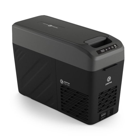 Frigorífico portátil Peme Quest 14 com compressor, 14,6 litros, para camião, preto.