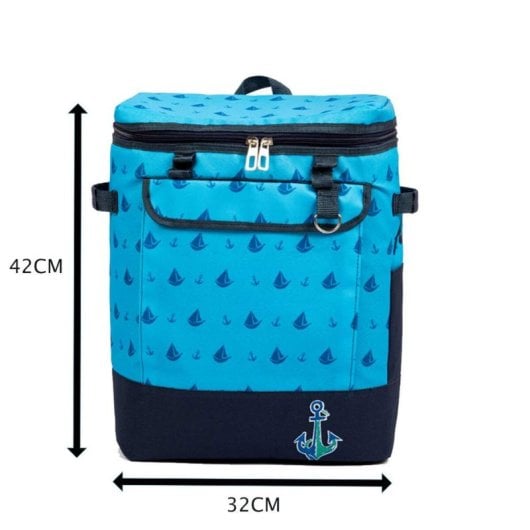 Anemoss Mochila Nevera Portátil 25l Aislante Azul Para Picnic Y Actividades Al Aire Libre