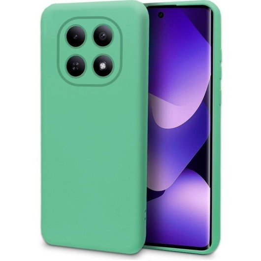 Handyhülle Cool Silikon Flexibel Mint Kameraschutz für Xiaomi Redmi Note 15 5G und POCO M8 5G