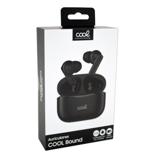 Auricolari Cool Bound wireless Bluetooth Hi-Fi con display LED e powerbank neri