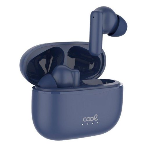 Auricolari Cool Bound wireless Bluetooth Hi-Fi con display LED e ricarica Type-C Blu Navy