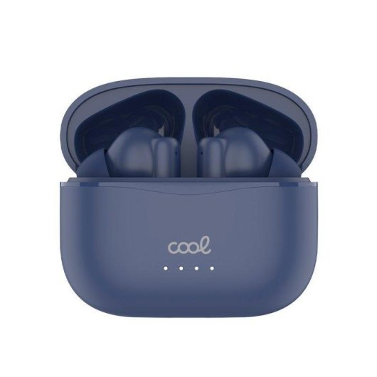 Auricolari Cool Bound wireless Bluetooth Hi-Fi con display LED e ricarica Type-C Blu Navy