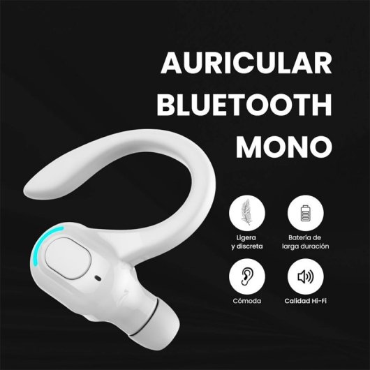 Casque Cool Midway sans fil Bluetooth avec micro et bouton de contrôle blanc