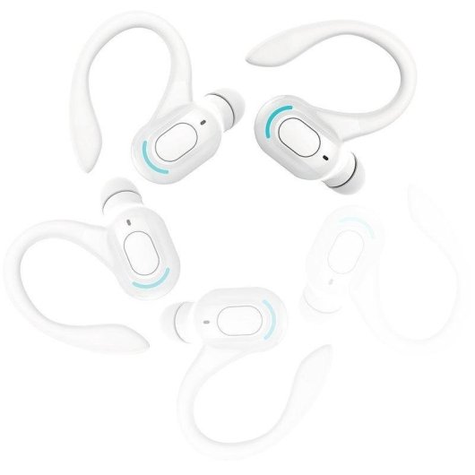 Casque Cool Midway sans fil Bluetooth avec micro et bouton de contrôle blanc