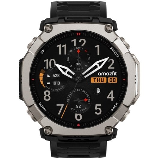 Amazfit T-Rex Ultra 2 GPS NFC 51mm AMOLED Titan Schwarz Braun Einheitsgröße 10ATM Wasserdicht