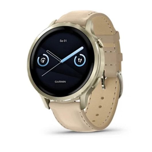 Garmin Venu 4 Bluetooth GPS 41mm AMOLED Ouro Areia Resistência Água 5ATM SpO2 Pulsómetro