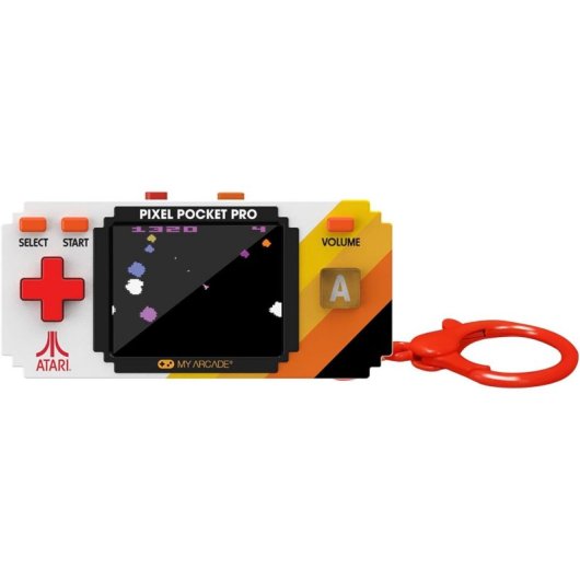 My Arcade Atari Pixel Pocket Pro Retro Portátil 25 juegos Atari Llavero Negro