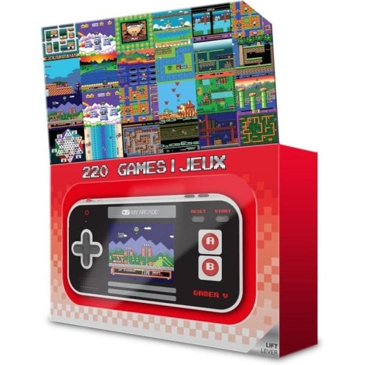 My Arcade Gamer V Classic Portátil 220 Juegos Pantalla LCD Negro Gris Rojo