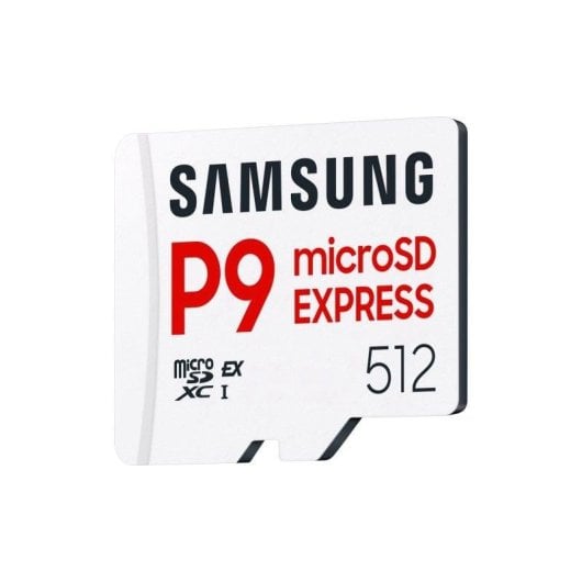 Carte microSD Samsung P9 Express MB-MK512T 512GB 800MB/s U3 V30 A1 Blanc