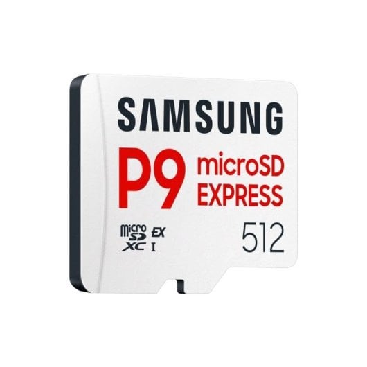 Carte microSD Samsung P9 Express MB-MK512T 512GB 800MB/s U3 V30 A1 Blanc