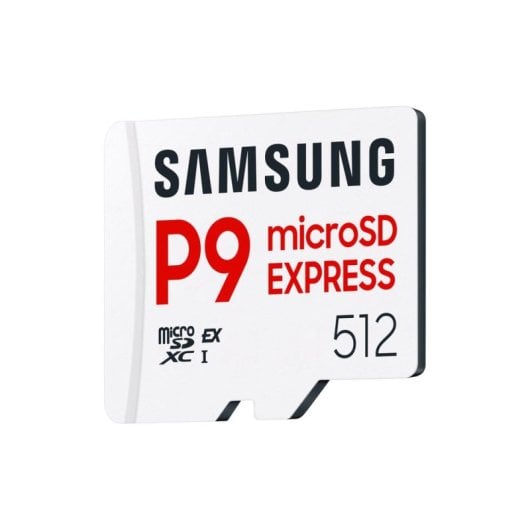 Carte microSD Samsung P9 Express MB-MK512T 512GB 800MB/s U3 V30 A1 Blanc