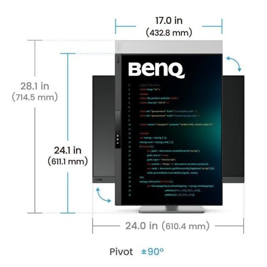 Écran PC BenQ RD280UG 28,2'' Ultra HD 4K+ 120Hz IPS Nano Matte MoonHalo KVM