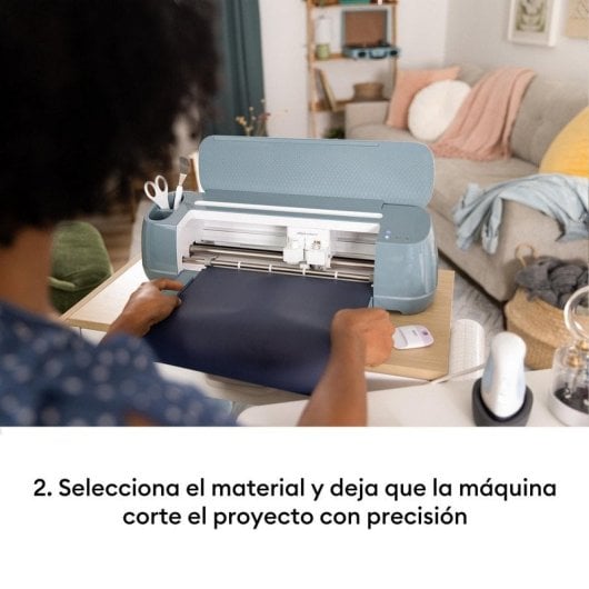 Máquina de Corte Inteligente Cricut Maker 4 Azul + Embalagem Essencial + Base de Corte Adesiva + Kit Aplicador e Removedor de Tecido + Lâmina de Substituição Premium com Ponta Fina