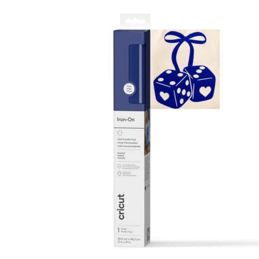 Vinile termotrasferibile Cricut Flocked Iron-On blu opaco lavabile 305 mm x 483 mm