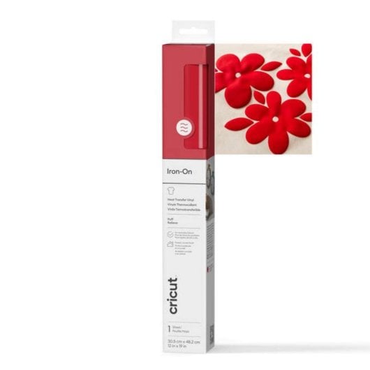 Vinile termoadesivo Cricut Puff Iron-On rosso riflettente 305 mm
