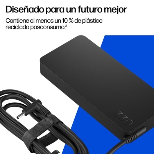 HP Cargador para portátil de 330 W Conector de 4,5mm Compatible con portátiles HP Carga rápida Negro