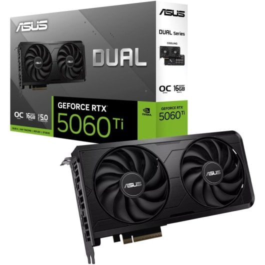 Tarjeta Gráfica ASUS GeForce RTX 5060 Ti EVO OC 16GB GDDR7 Reflex 2 RTX AI DLSS4
