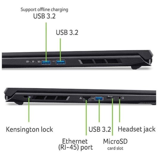 Ordinateur portable Acer Nitro V 17 ANV17-41 17,3'' AMD Ryzen 7 32Go 1To SSD RTX 5060 Windows 11