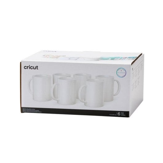 Tasse Cricut Blank Set 425 ml Keramik Weiß mikrowellen- und spülmaschinengeeignet