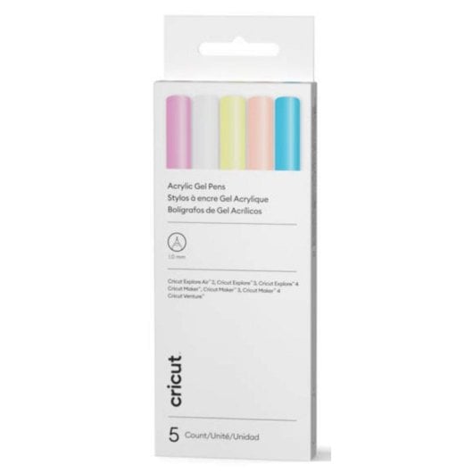 Marcador Cricut Acrylic Colores Surtidos 5 Unidades Punta 1 mm Clip