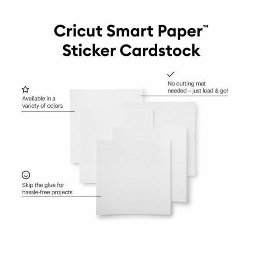 Papel decorativo Cricut Smart Paper blanco 10 hojas 210 g/m² 30,5x30,5 cm