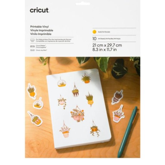 Lamina vinile termotrasferibile Cricut Oro 210 mm x 297 mm 10 fogli