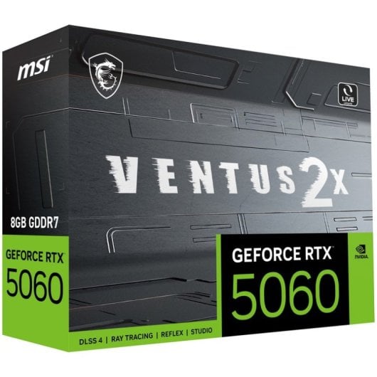 Carte Graphique MSI GeForce RTX 5060 8G VENTUS 2X 8GB GDDR7 Reflex 2 RTX AI DLSS4