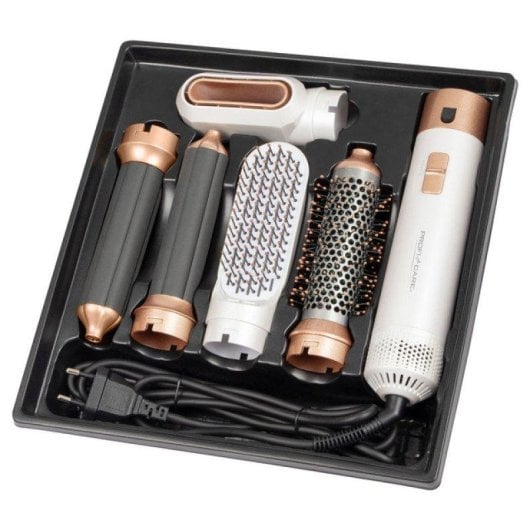 Moldeador Multifunción ProfiCare PC-HAS 3132 1000W 3 Temperaturas 5 Accesorios Cable Giratorio Negro/Oro Rosa