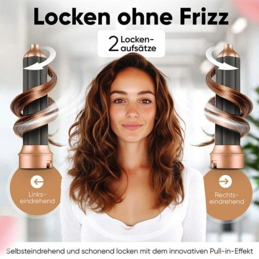 Multi-Haarstyler ProfiCare PC-HAS 3132 1000W 3 Temperaturstufen 5 Aufsätze Weiß/Gold