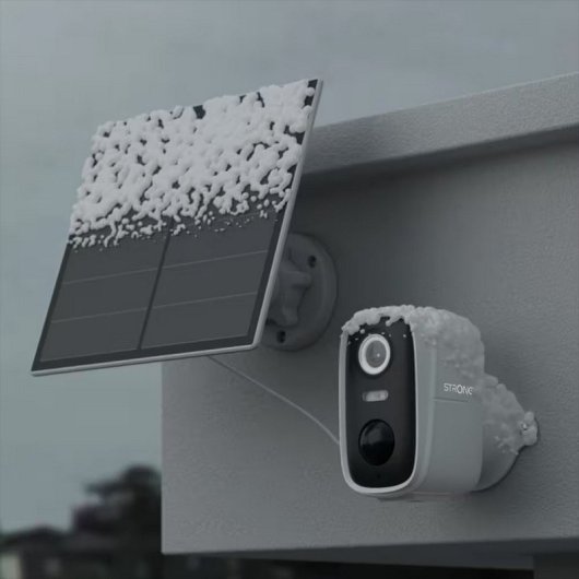 Cámara IP Strong Falky 2KS 2K Visión Nocturna Exterior Panel Solar Control por Voz Audio Bidireccional