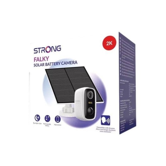 Cámara IP Strong Falky 2KS 2K Visión Nocturna Exterior Panel Solar Control por Voz Audio Bidireccional