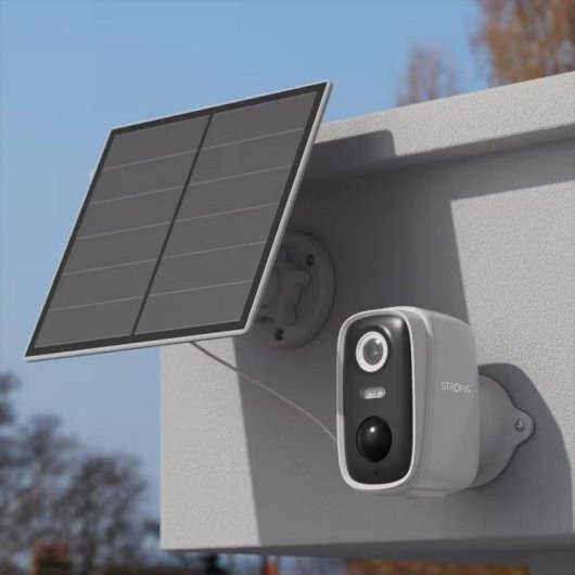 Cámara IP Strong Falky 2KS 2K Visión Nocturna Exterior Panel Solar Control por Voz Audio Bidireccional