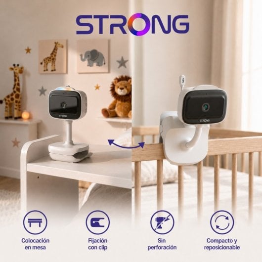 Caméra bébé Strong Dovy 2K 3MP Vision nocturne LED IR Wi-Fi
