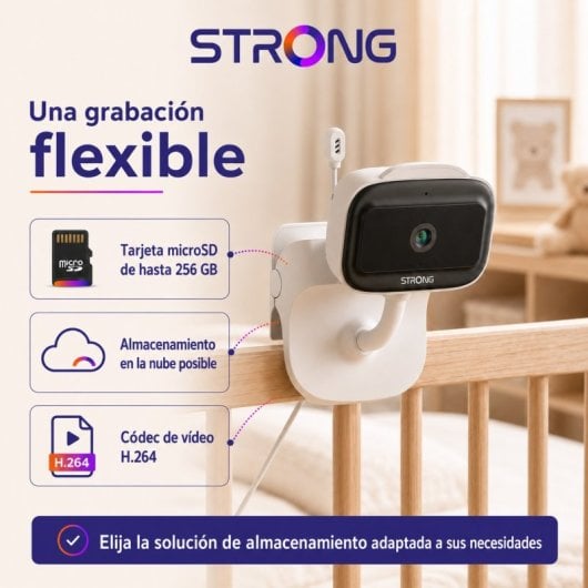 Caméra bébé Strong Dovy 2K 3MP Vision nocturne LED IR Wi-Fi