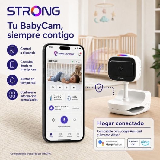 Caméra bébé Strong Dovy 2K 3MP Vision nocturne LED IR Wi-Fi