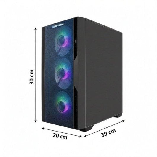 Desktop Deep Gaming Raptor Intel Core i5-12400F 16GB 1TB SSD RTX 5050 Windows 11 Pro WiFi6