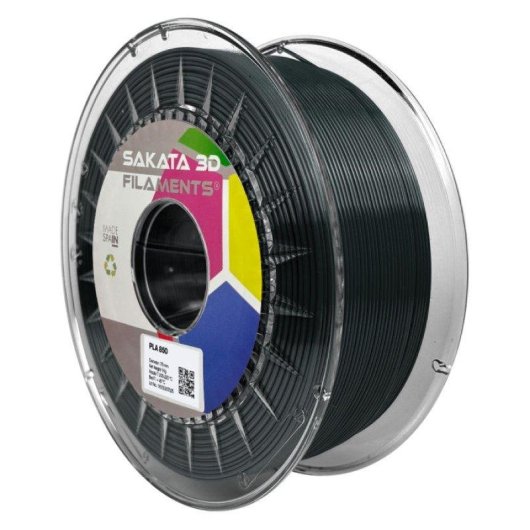 Filamento PLA Sakata 3D 850 Gris Antracita 1,75 mm Alta Fluidez Fácil Impresión