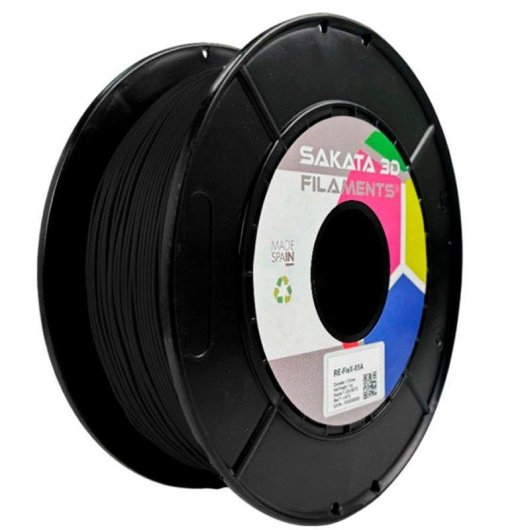 Filamento Flexible Sakata 3D RE-FLEX 85A Negro 1,75 mm Reciclado Biodegradable