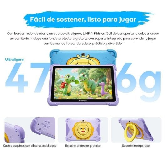 Tablet Blackview LINK 1 Kids 8,68" 64GB WiFi 5000mAh Android 16 Azul
