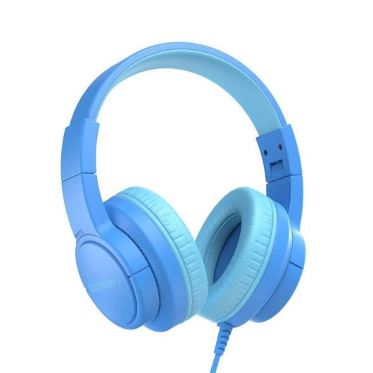 Casque Blackview FitBuds K1 filaire Jack 3,5 mm pour enfants avec micro et son 3D bleu