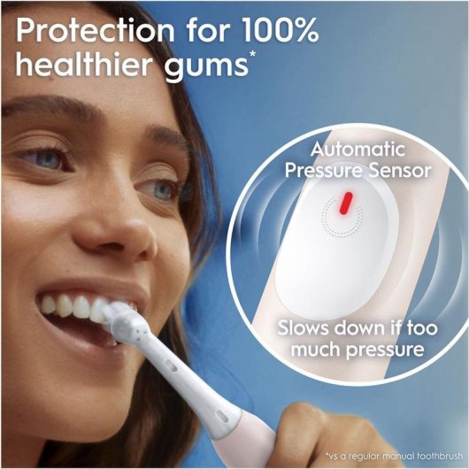 Escova de dentes elétrica Oral-B iO2 vibratória 3 modos rosa e branca com estojo