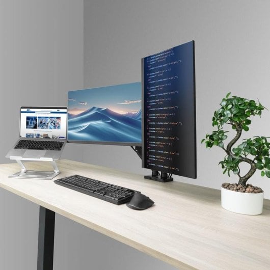 ACT AC8314 Monitorarm Tischhalterung 2 Monitore 17 bis 35 Zoll VESA 75x75 bis 100x100 Max 18 kg